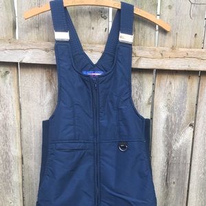 Navy blue snow or ski pants. Junior Medium.